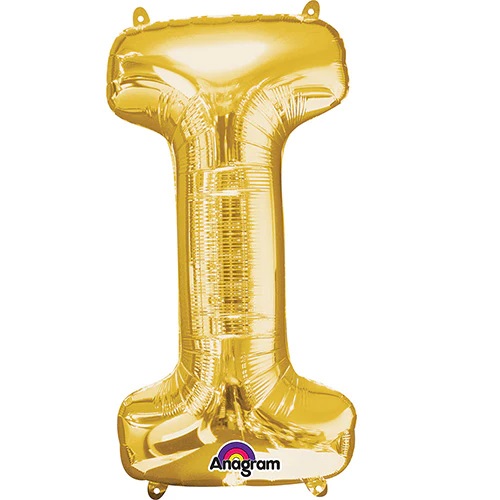 [33029] 16" Letter I Gold Anagram