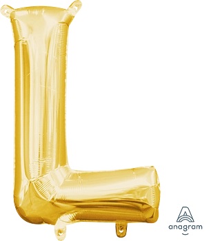 [33035] 16" Letter L Gold Anagram