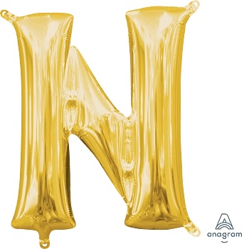 [33039] 16" Letter N Gold Anagram