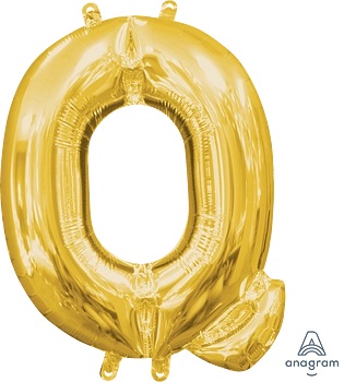 [33045] 16" Letter Q Gold Anagram