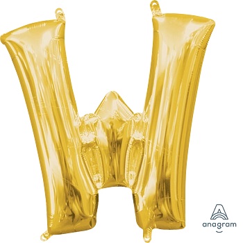 [33057] 16" Letter W Gold Anagram