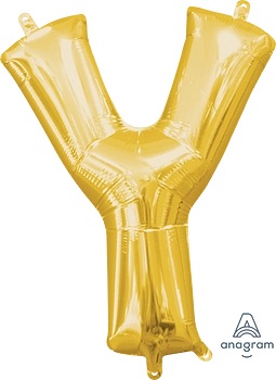 [33061] 16" Letter Y Gold Anagram