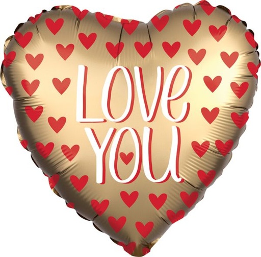 [38734P8] 18" Satin Love You Gold