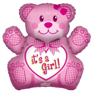 [19770-28] 28" Baby Girl Bear Shape