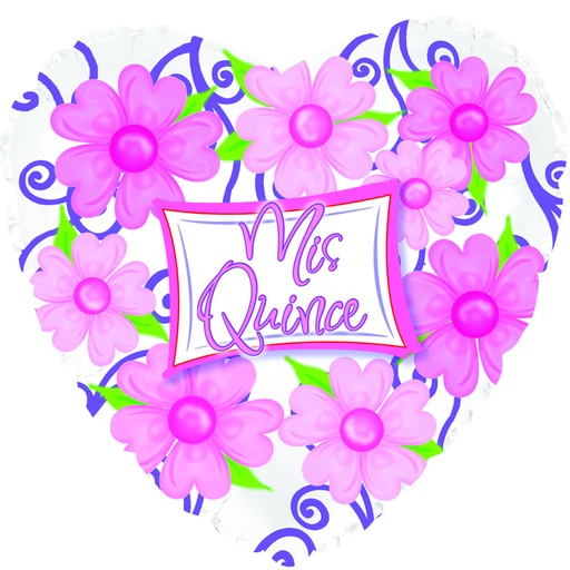 [21430510] 18" Mis Quince Floral Heart