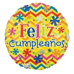 [27863] 18" Feliz Cumpleanos Bright 2 Sided