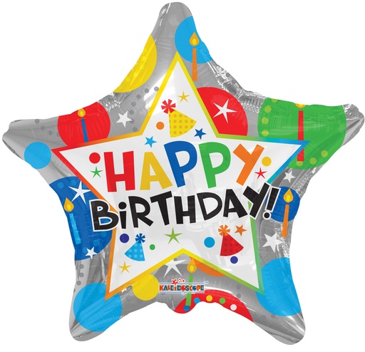 [153243] 18" Birthday Silver Star