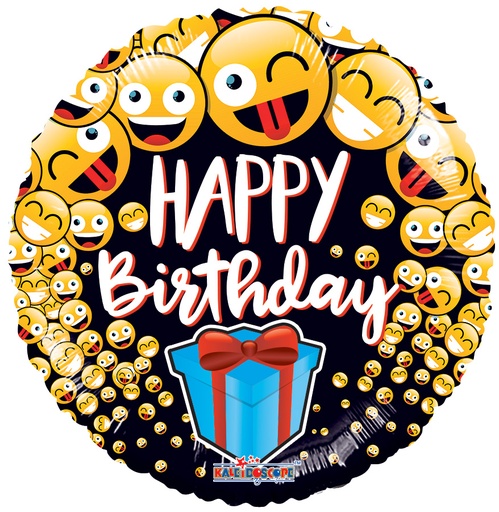 [158103] 18" Birthday Smilies & Present