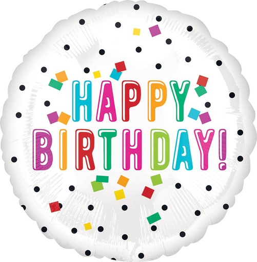 [356658] 18" Big Birthday Confetti