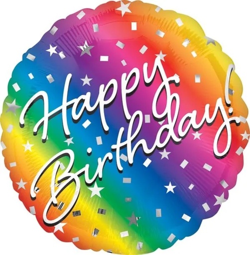 [415998] 18" Ombre Stars Birthday