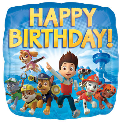 [301808] 18" Square Paw Patrol Happy Birthday
