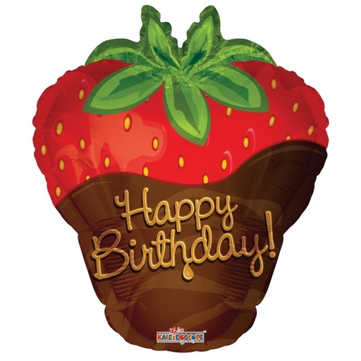 [194753] 18" Chocolate Strawberry B'day