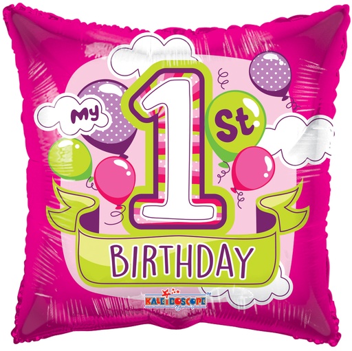 [150443] 18" 1St Birthday Girl Balloons