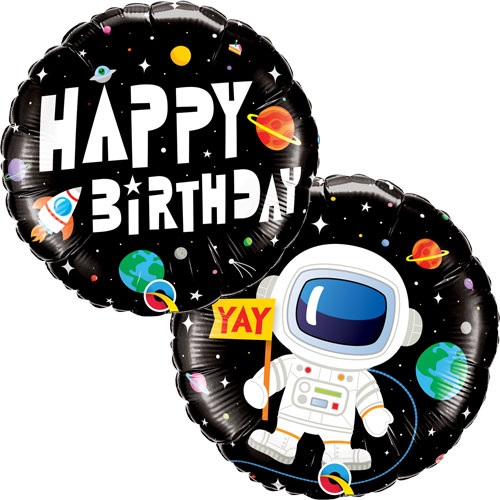 [88056] 18" Birthday Astronaut Foil Balloon
