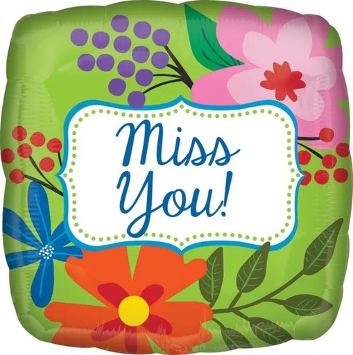 [41637] 18" Miss You Green Floral