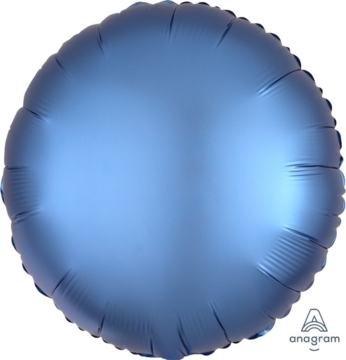 [36808] 18" Satin Luxe Azure Circle Foil Balloon