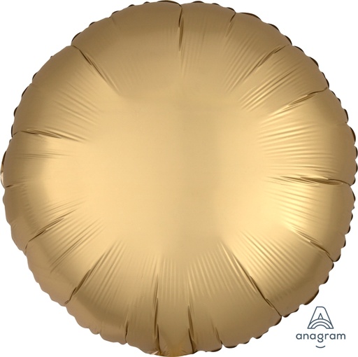 [36801] 18" Satin Luxe Gold Sateen Circle Foil Balloon