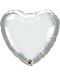 [89611] 18" Silver Chrome Heart