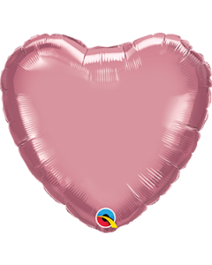 [89628] 18" Mauve Chrome Heart