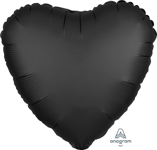 [38035] 18" Satin Luxe Black Heart