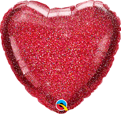 [88950] 18" Red Glittergraphic Heart