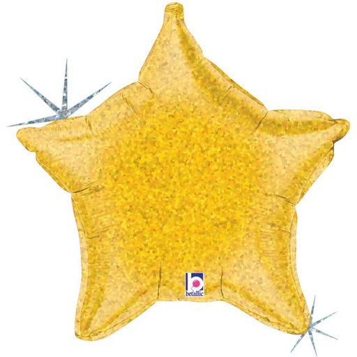 21" Gold Holographic Star