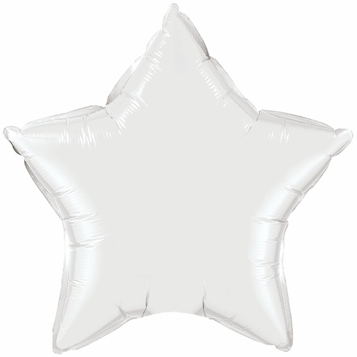 [12348] 36" Star Foil Mylar Balloon White