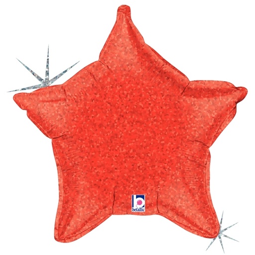 [15007] 21" Red Holographic Star