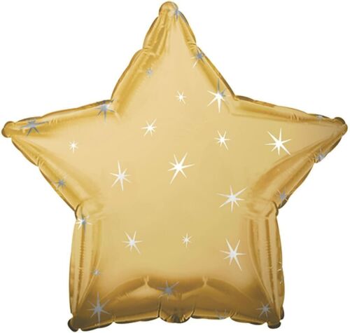 [814888] 18" Sparkle Gold Palloncino Star