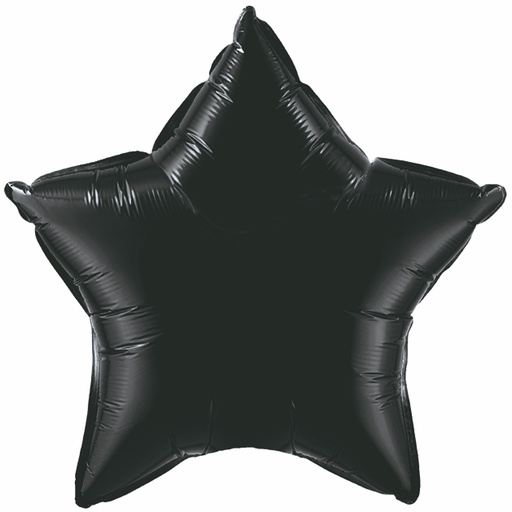 [12327] 36" Star Foil Mylar Balloon Onyx Black