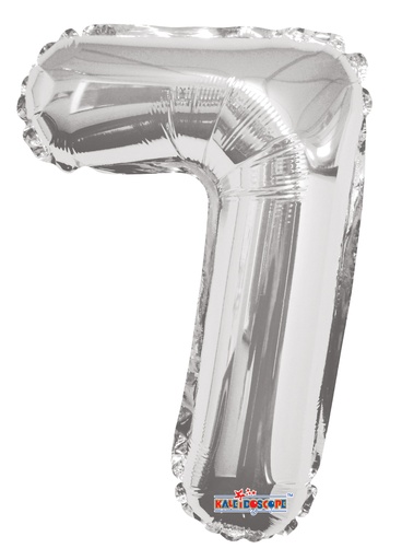 [35014-14] 14" Number 7 Silver Kaleidoscope