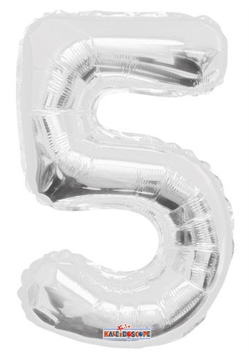 [35012-14] 14" Number 5 Silver Kaleidoscope