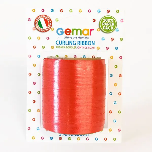 [031607] Curling Ribbon Gemar Red 5mmx100m