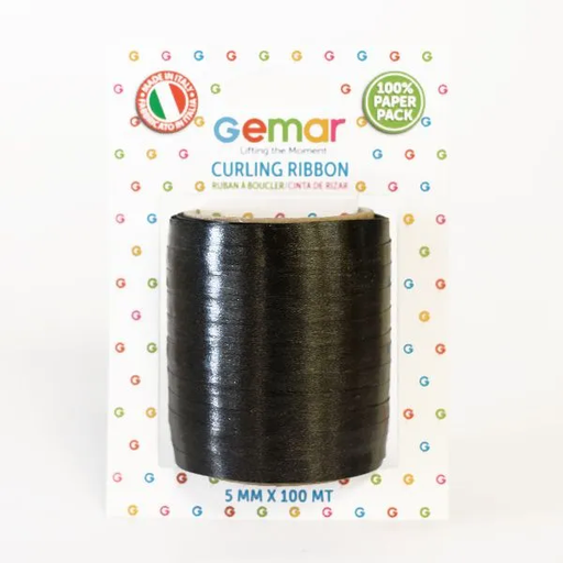 [031560] Curling Ribbon Gemar Black 5mmx100m