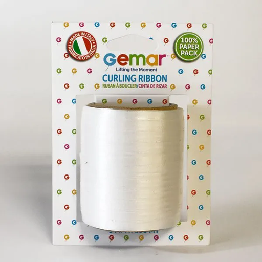 [131515] Curling Ribbon Gemar White 5mmx1m