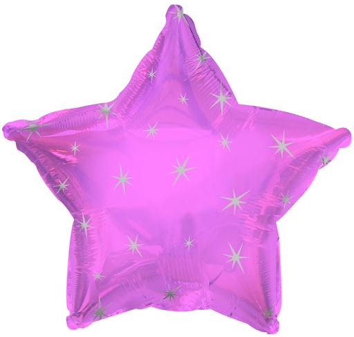 [814886] 18" Pink Sparkle Star