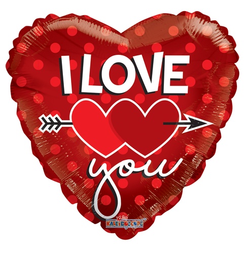 [15204-36] 36" Two Hearts On Red