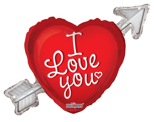 36" I Love You Heart With Arrow