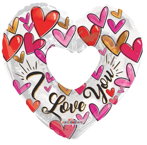 [15989-09] 9" Airfill Only Trendy Hearts Shape 2 pcs