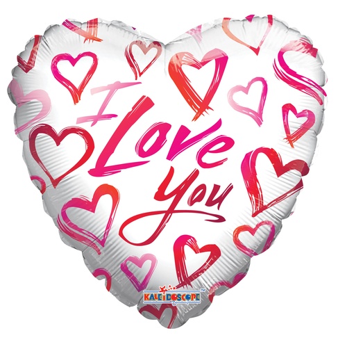 [19640093] 9" Love Sketchy Hearts 2 pcs