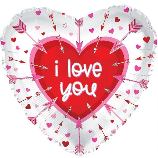 [224096] 9" Love Arrows Inflated With Cup & Stick 2 pcs