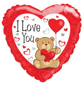 [195533] 18" I Love You Bear w/ Hearts