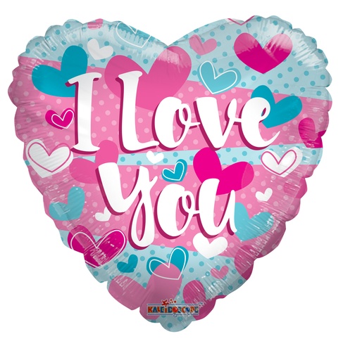 [19965-18] 18" Ily Turquoise & Pink Gellibean