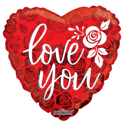[158733] 18" Love You Rose White