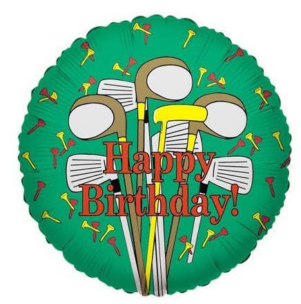 [173443] 9" Happy Birthday Golf