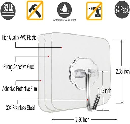 Wall Hooks For hanging 33lb 10 pcs
