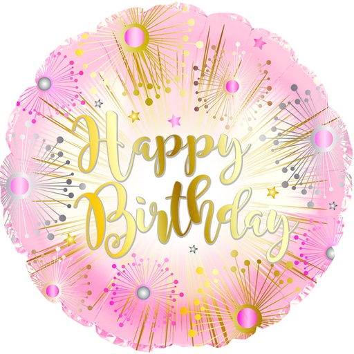 [124100] 9" Happy Birthday Rose Gold Balloon