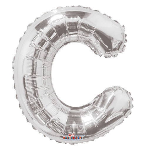 [34895-14] 14" Letter C Silver Kaleidoscope