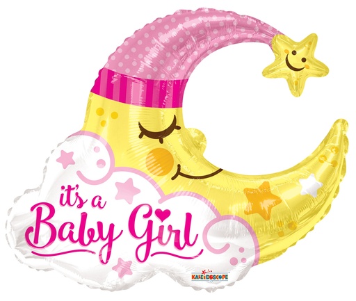 [15124-36] 36" Baby Girl Sleeping Moon