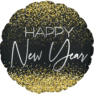 [114462] 17" New Year Crazy Confetti Foil Balloon